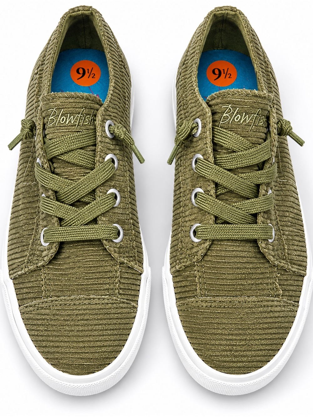 Blowfish Olive Corduroy Low-Top Sneakers
